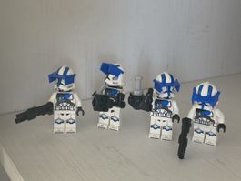  vier originalen LEGO Star Wars Klonkriegern der 501. Legion