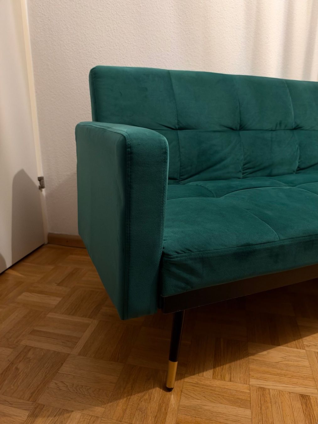 Gonser Divani: Schlafsofa Samt CALVIN dunkelgrün – Usato da Basel venduto da hol_8ldp 3