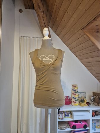 Damen Tanktop braun mit Knotendetail guter Zustand