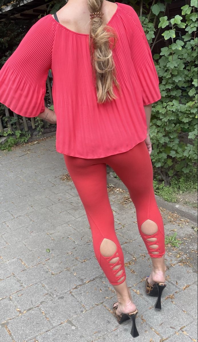 Leggings: Chic e sexy Leggings-cotone rosso-tgS/M – Nuovo (secondo la descrizione) da Gordevio venduto da LanaZimm 8