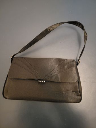 Handtasche Seide schwarz mit Strass