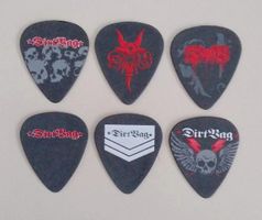 6 x Plektrum, Plektren Dirtbag 1mm