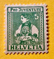 Nr.J 8 Pro Juventute UNGESTEMPELT 1917  