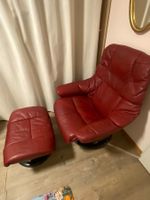 Stressless Relaxsessel rot mit Hocker gebraucht Zustand