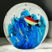 Presse papier sulfure AQUARIUM en verre SOMMERSO MURANO