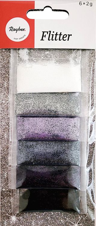 ★Flitter★ Mischung, silber/schwarz (Neu und originalverpackt) in ...