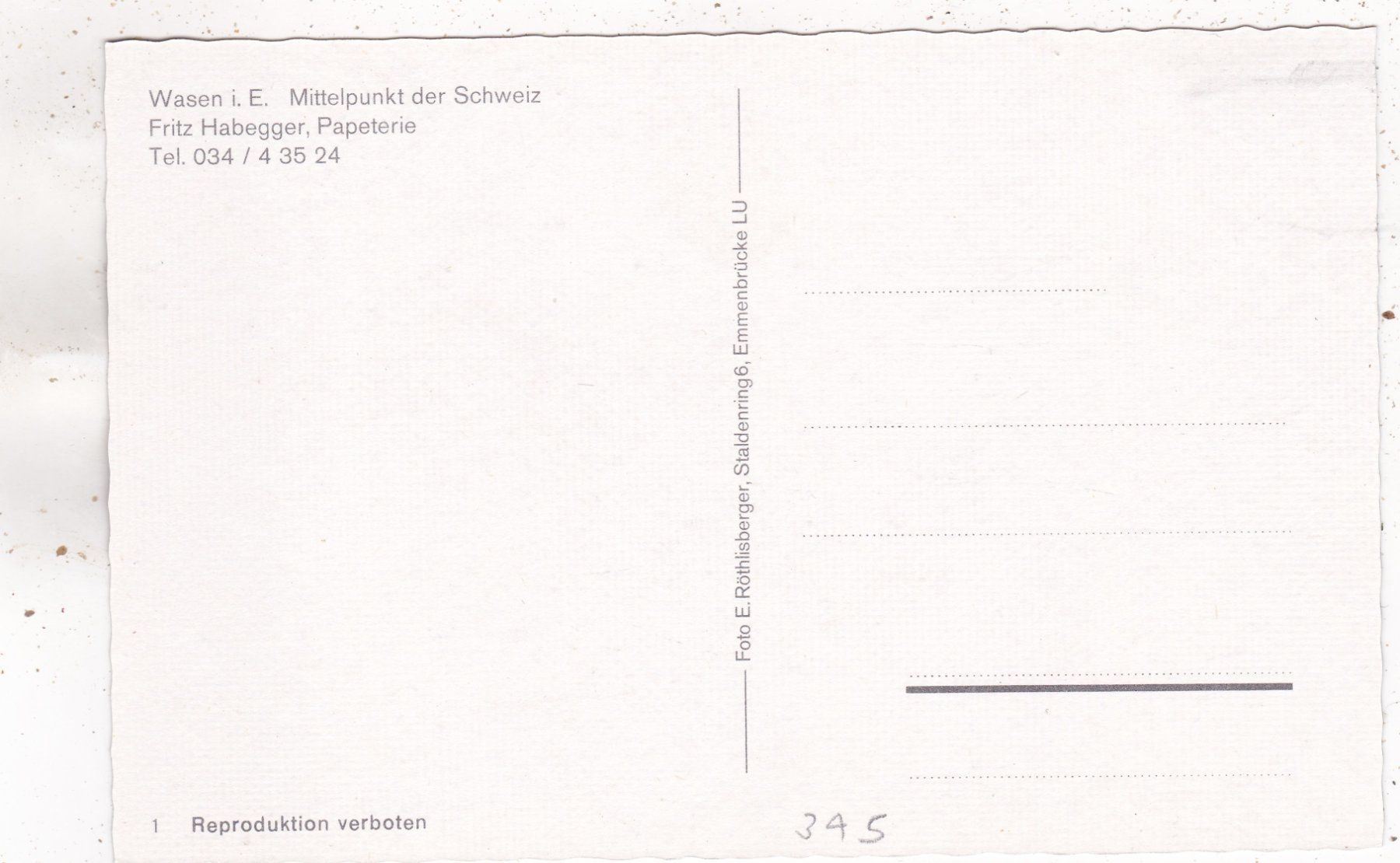 Ansichtskarten: Wasen i. E. – Gebraucht aus Herisau von Lisegrat2008 1
