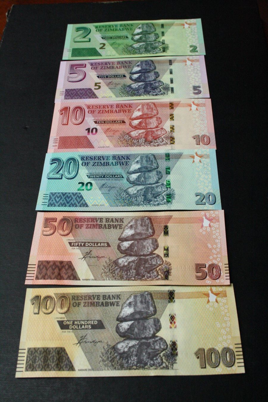 Banconote: Zimbabwe serie UNC 2019/2020 – Nuovo (secondo la descrizione) da Cormondrèche venduto da Hermes.monnaies