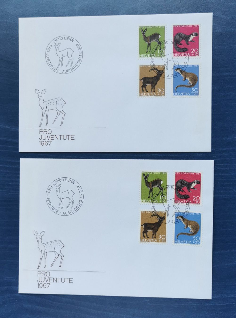 Tous les timbres: FDC PJ 1967 – Neuf (Voir description) à Aadorf par Chnorli-Furz