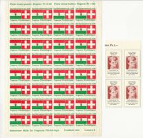 Ungarn Bogen + Viererblock Vignette postfrisch 1956 +++