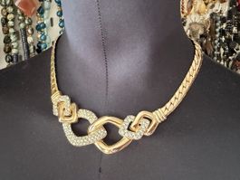 David Grau Vintage Halskette Luxus Modeschmuck, strass