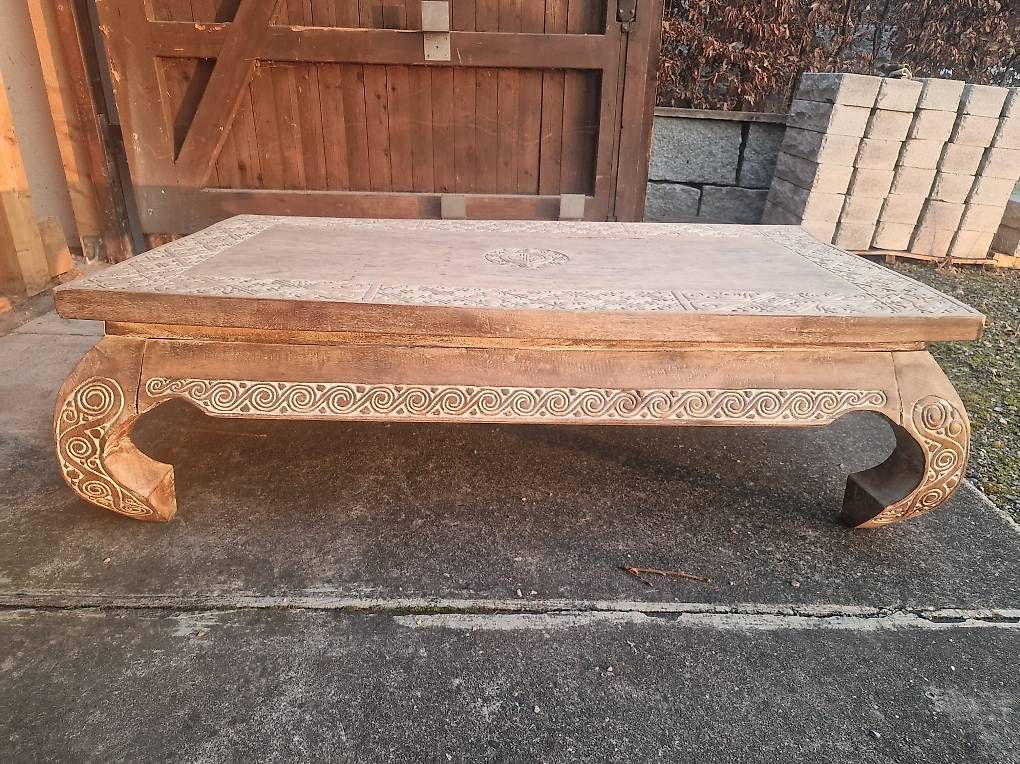 Tavoli: Alter Teakholz Salontisch, "Opium-Style" – Usato da Ottikon venduto da nag-champa77 3