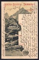 Litho Territet, Grand-Hotel, Glion und C