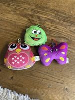 3x Kuscheltierli, neuwertig, Eule, Schmetterling, Kohl
