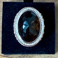 Thomas Sabo Ring mit grossem, schwarzen Stein, Grösse 54