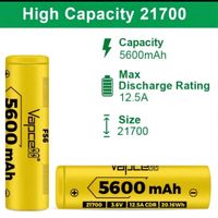 Neu: Vapcell 21700 Akku mit 5600mAh Kapazität (F56)