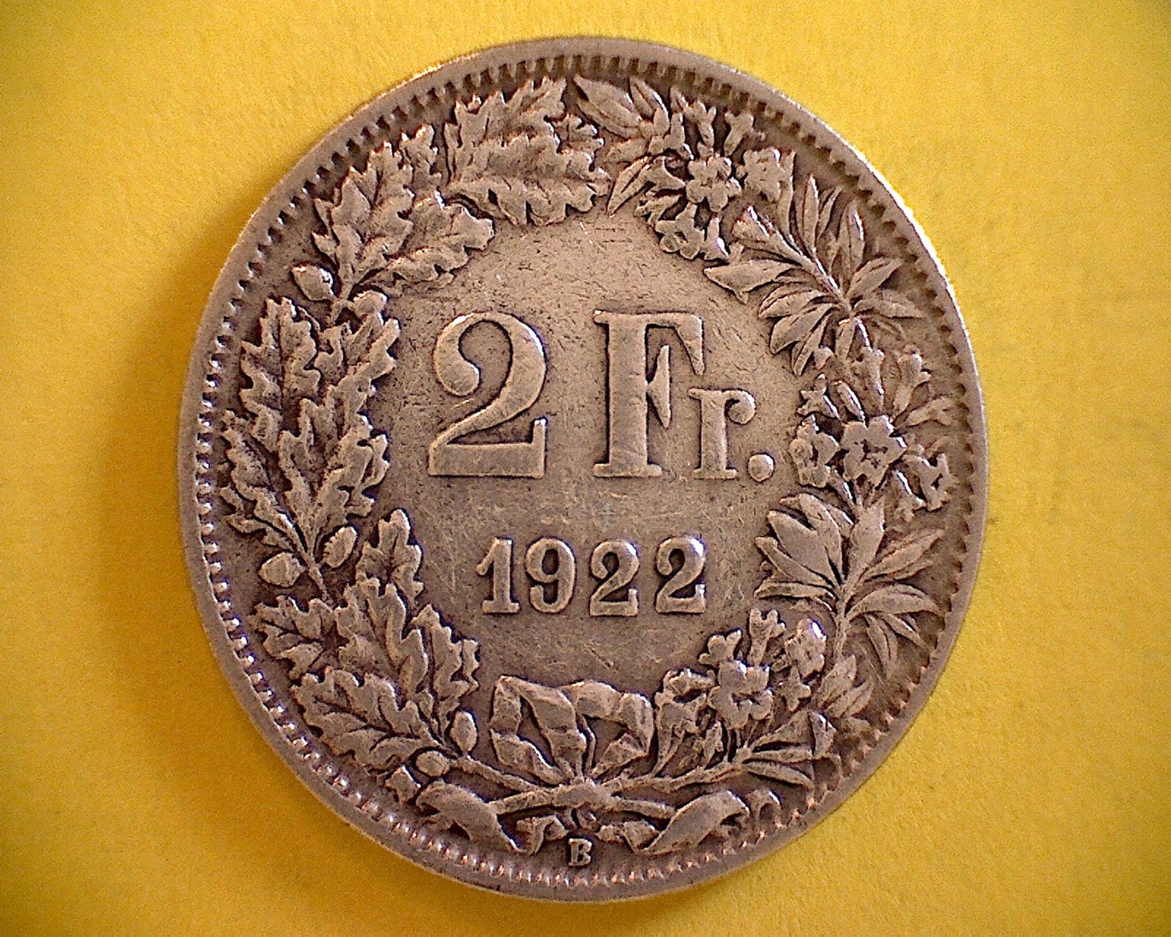 Alle Münzen: 2 Fr. 1922 – Gebraucht aus Buchs AG von Ged8