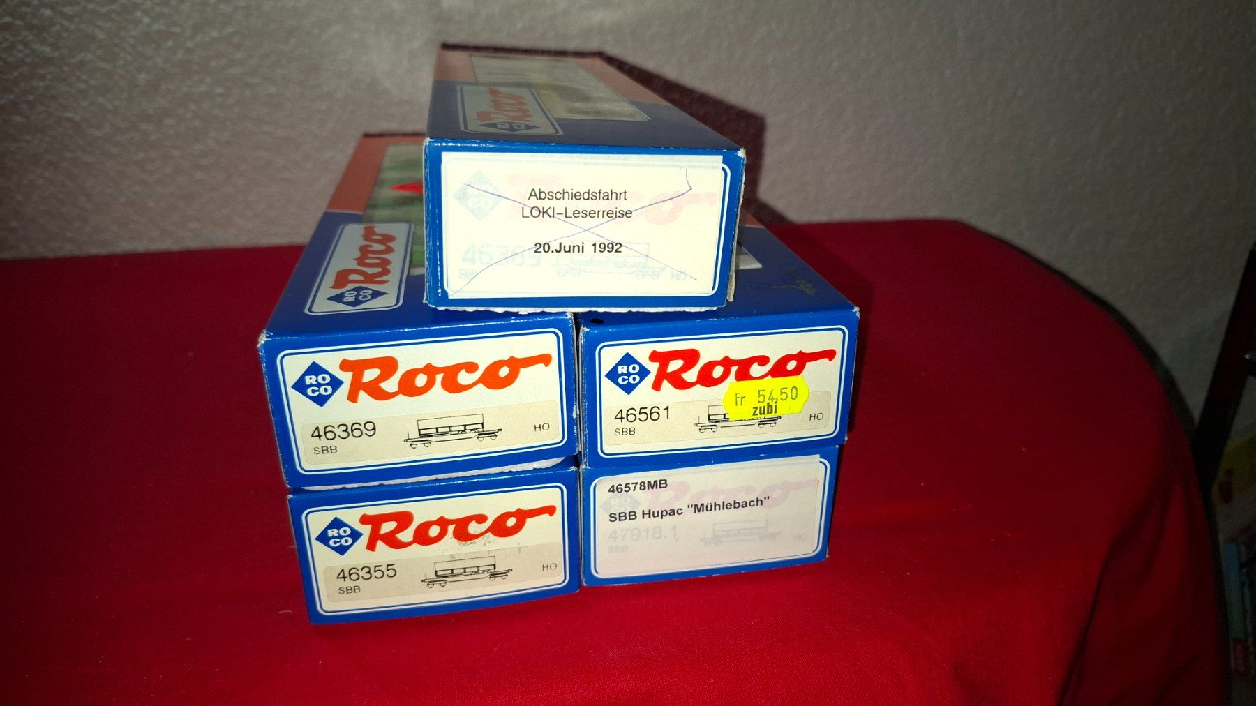 Roco Modelleisenbahnen: Roco : 5 Hupac Wagen , DC – Gebraucht aus Märwil von Siebenzipfel 2