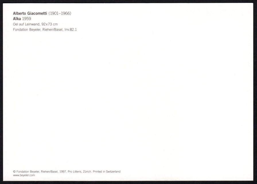 Tutti i francobolli: Maximumkarte Alberto Giacometti – Nuovo (secondo la descrizione) da Dottikon venduto da haeusibuh5 1