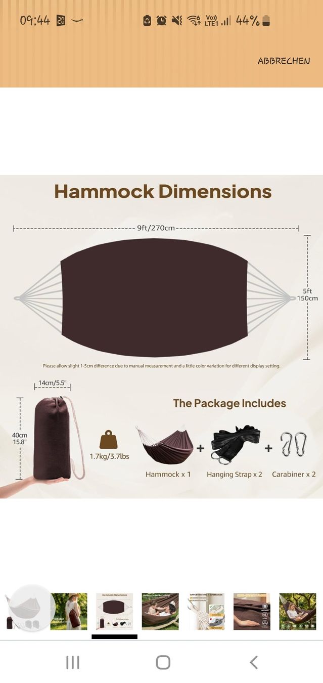 Hängematten: Hängematte – Neu und originalverpackt aus Frauenfeld von Ricariela 2