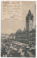Basel, Marktplatz, Stempel Büffet SBB, gelaufen 1903