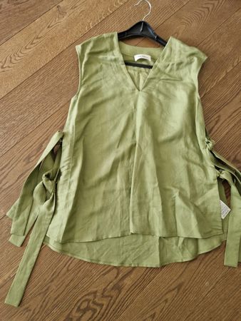 Damen Bluse Meimeij ärmellos grün