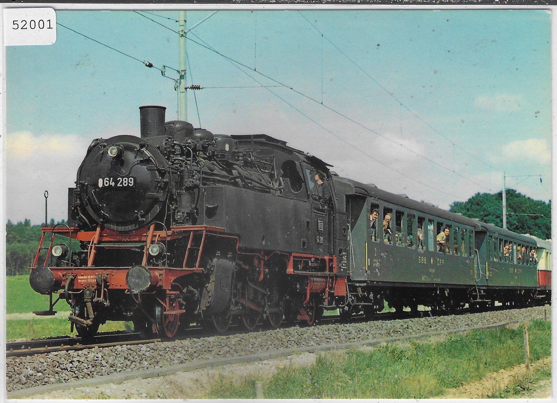 Cartoline postali: Dampflok Typ BR64 Ex. DB 64289 - Balingen – Usato da Ettingen venduto da Kartenplanet