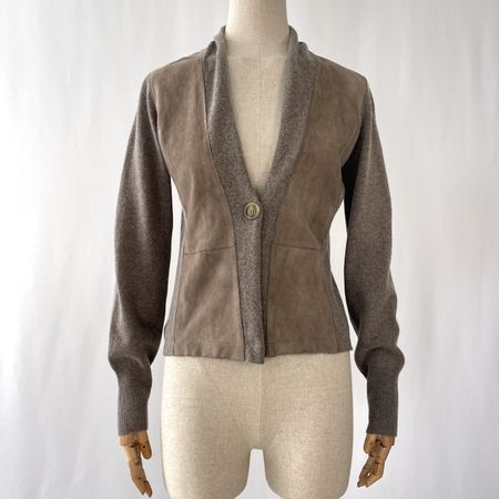FABIANA FILIPPI Wool/Leather Cardigan