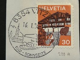 🕹️ VITZNAU (Rigi - Bahn) 16.1.74 K-200a HELVETIA 1973