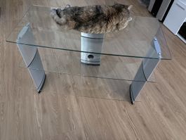 TV Rack glas (ohne Katze)