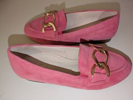 pinkfarbene Loafer/Slipper Gr. 35, GABOR, Wildleder, neu