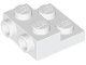 Lego White Plate, Modified 2 x 2 x 2/3 with 2 Studs 2 Stück