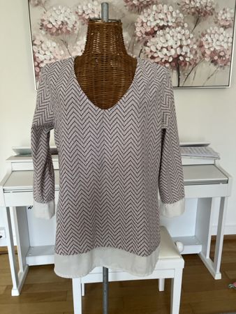  Pullover mit V-Ausschnitt, Grain de Malice, L