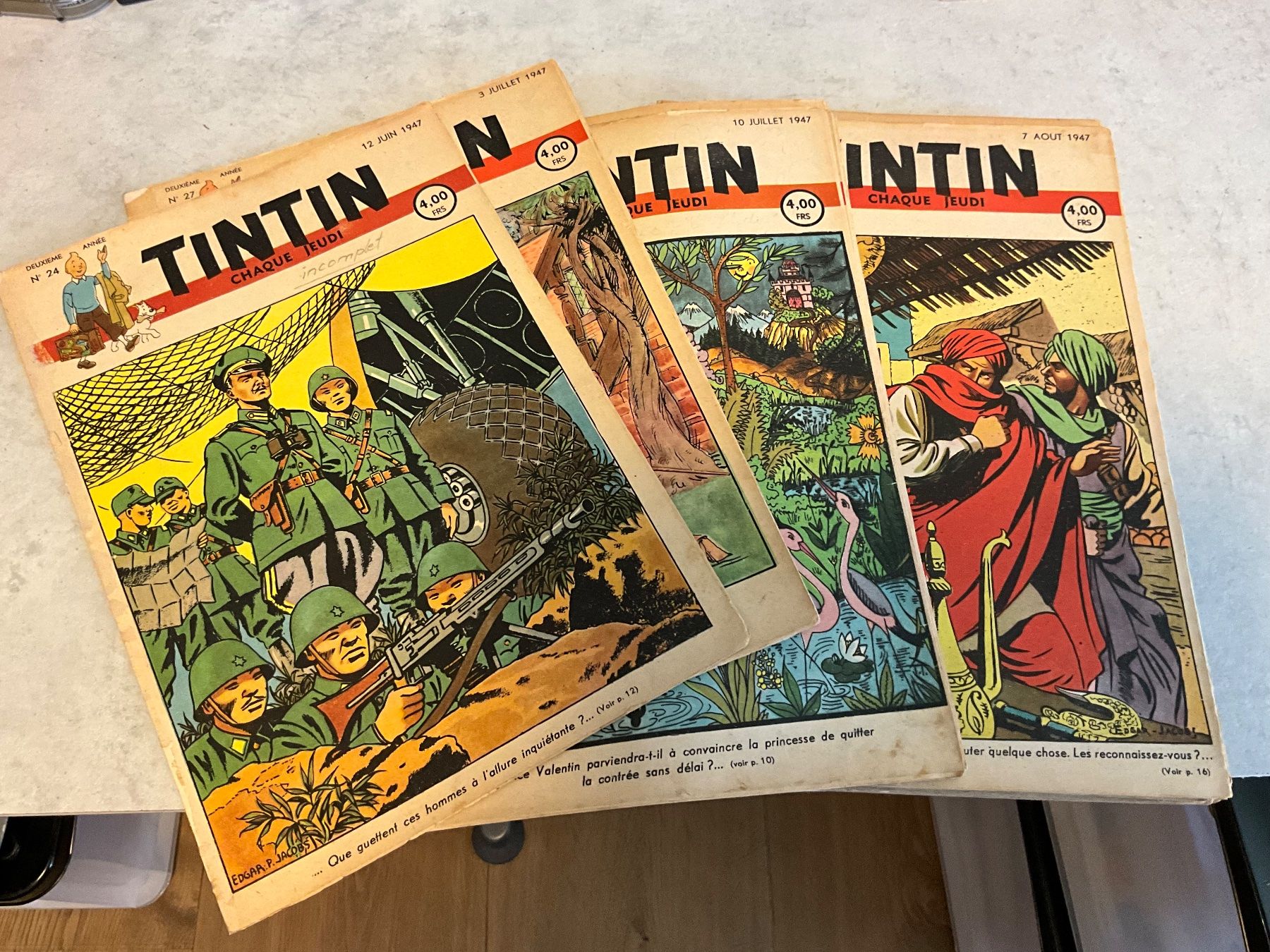 Fumetti: 27 x Tintin (Journal de) 1947 – Usato da Agriswil venduto da Ueli03 4