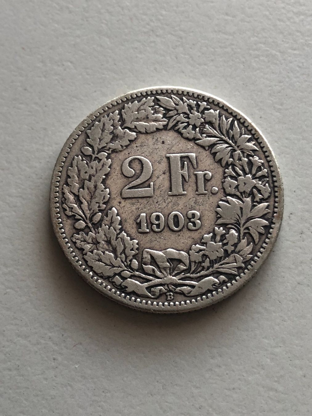 Alle Münzen: 2 Fr. 1903 – Gebraucht aus Schötz von Odpa