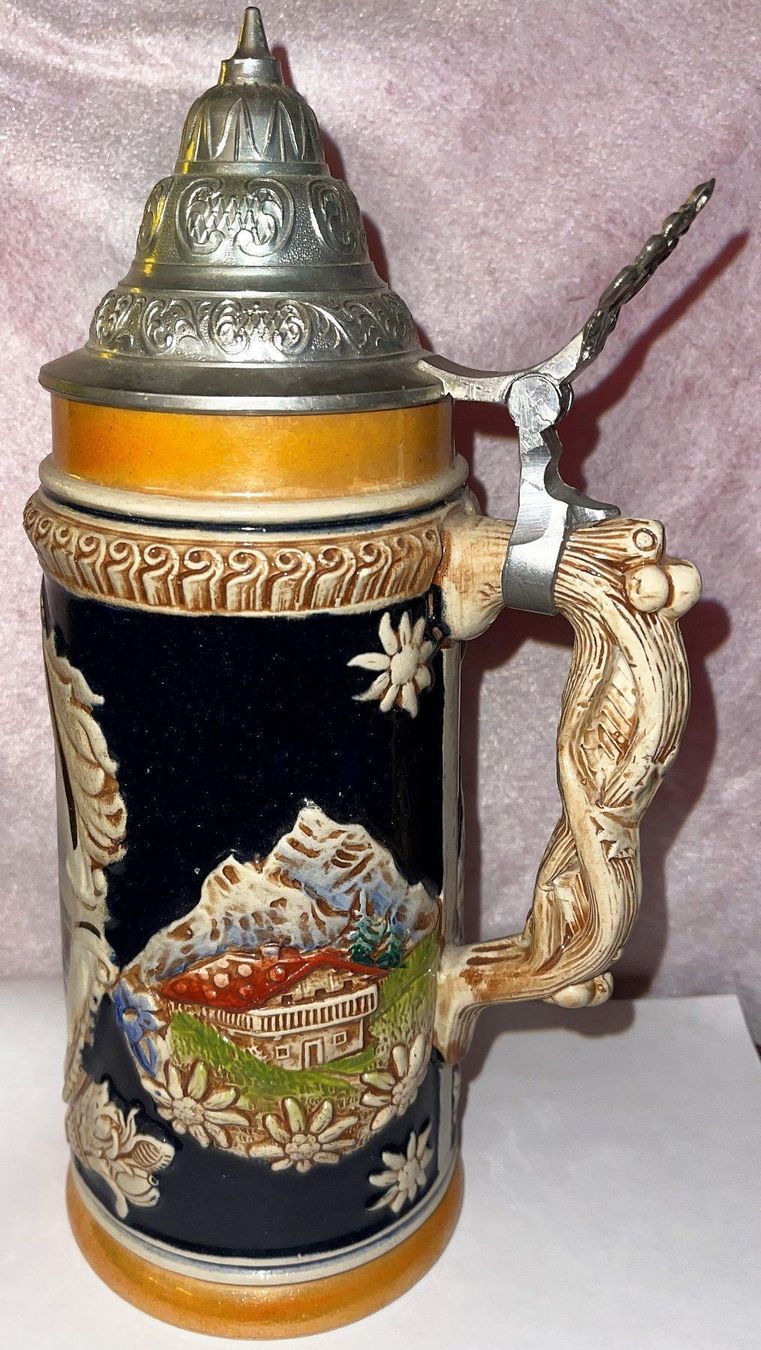 Bicchieri: Bierhumpen Geneve mit Zinndeckel – Nuovo (secondo la descrizione) da Lutzenberg venduto da Truhe 4