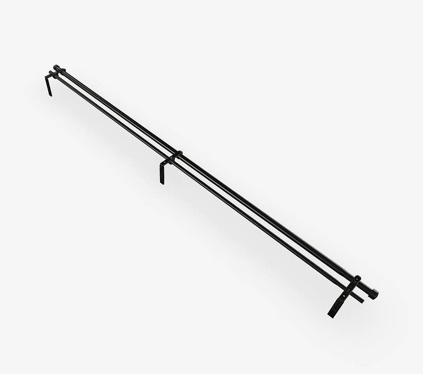 IKEA Gardinenstangenkomb. doppelt, schwarz, 210-385 cm (Gebraucht) in Oberengstringen für CHF 10 – nur Abholung auf Ricardo kaufen