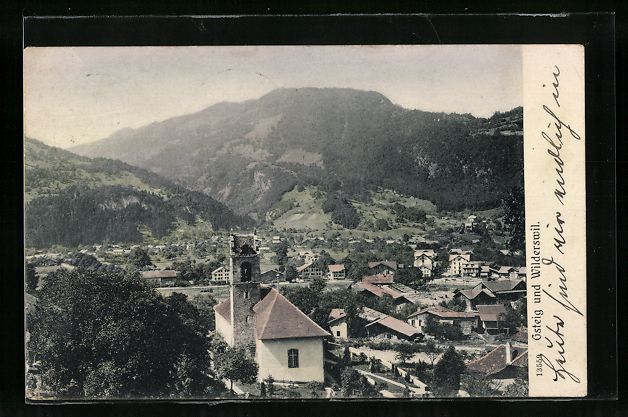 Ansichtskarten: Gsteig, Teilansicht und Blick nach Wilde – Gebraucht aus Berlin von bartko-reher