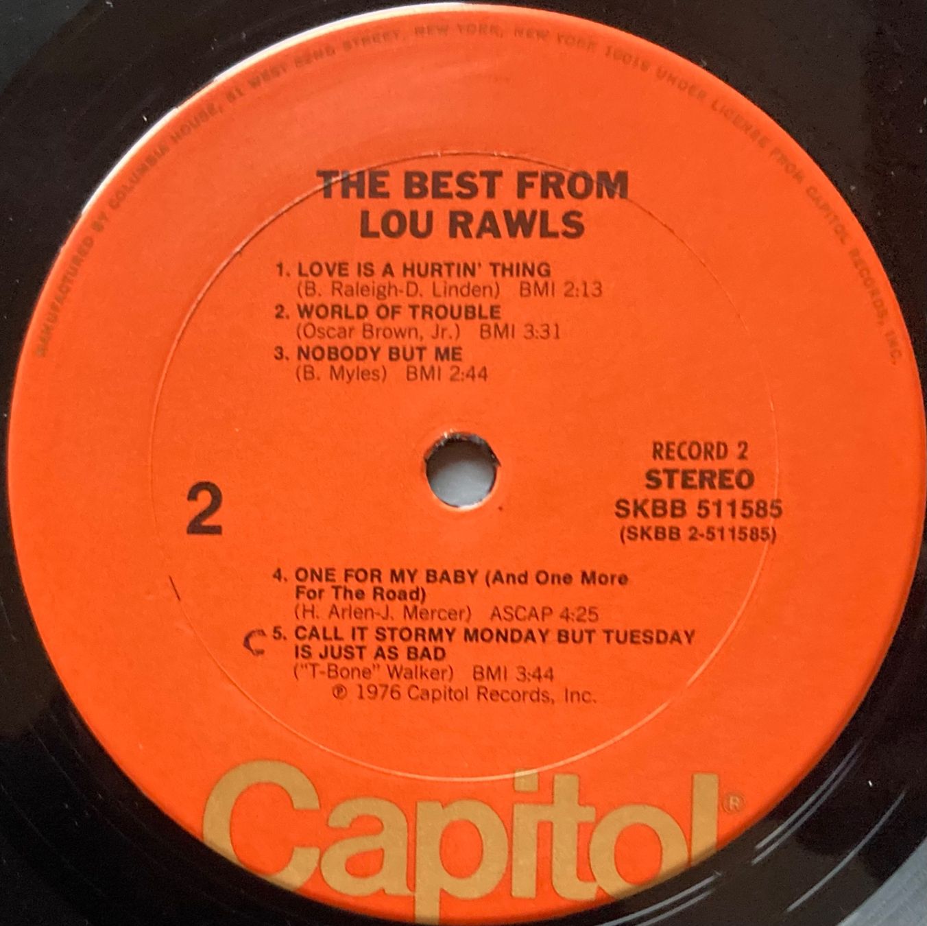 Dischi in vinile: LOU RAWLS - THE BEST FROM LOU RAWLS – Usato da Poliez-Pittet venduto da Newtown-Records 3