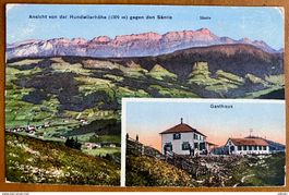 Schäfler - Gasthaus mit Säntisweg 1923 - Photo J. Gabrell