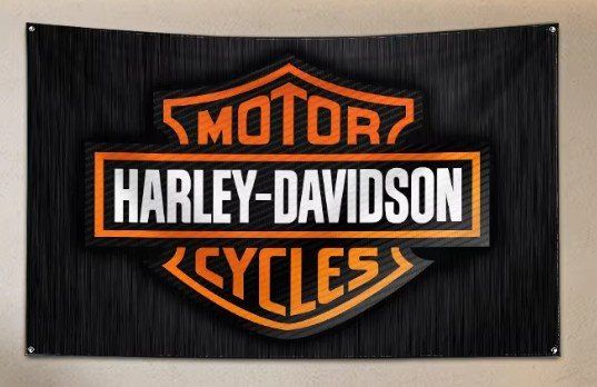 Harley-Davidson Bandiere: Harley Davidson Logo Fahne – Nuovo (secondo la descrizione) da Schiers venduto da Topflash74