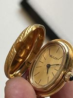 Buler Damen Ring Uhr  Oval mit Stein guter Zustand(S8)