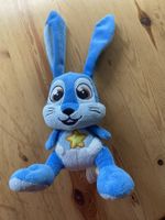 Peluche lapin bleu avec étoile lumineuse 25 cm bon état