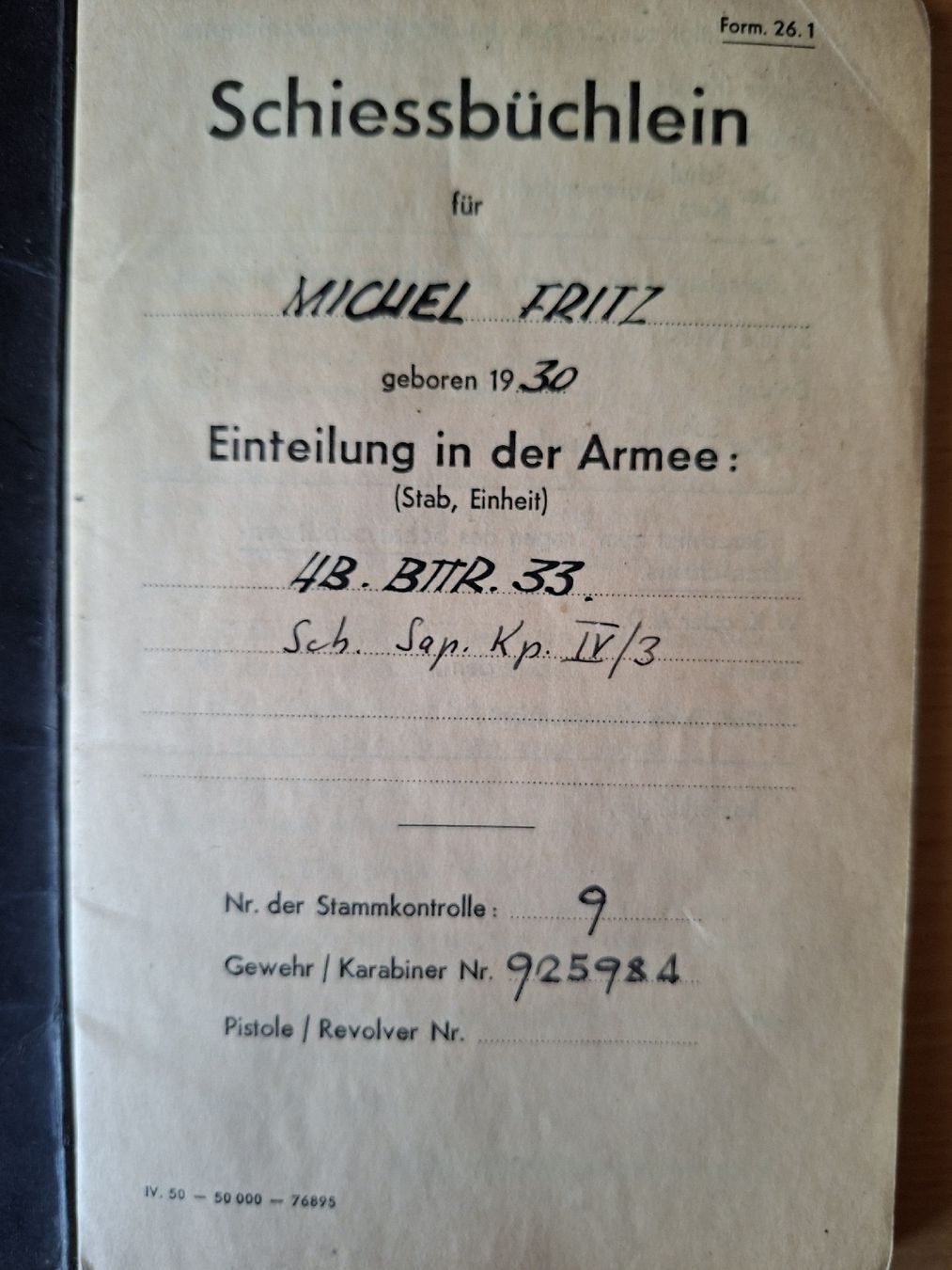 Documenti: Antikes Schweizer Schiessbüchlein 1950 – Usato da Schwanden Sigrisw venduto da len_9yqg 1