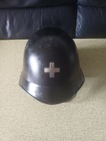 Schweizer Feuerwehrhelm  mit Kreuz gebrauchter Zustand