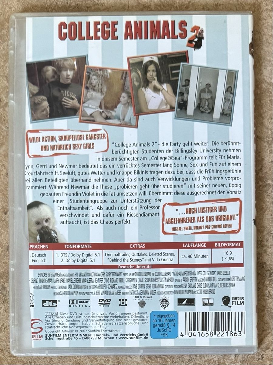 Tutti i DVDs: COLLEGE ANIMALS 2 – Nuovo (secondo la descrizione) da Dietikon venduto da AndreaSch01 1