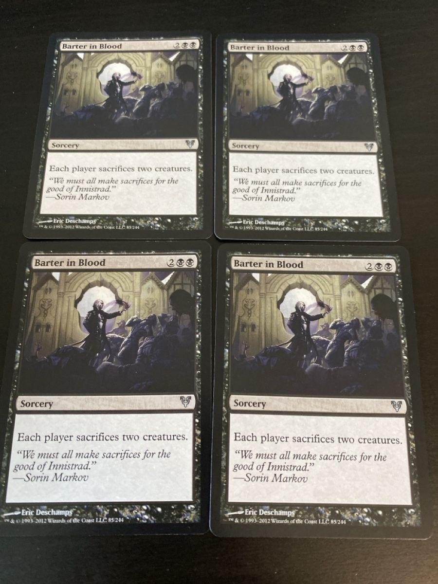 Magic The Gathering Carte collezionabili: 4x Barter in Blood – Usato da Oberglatt ZH venduto da Finlandia1