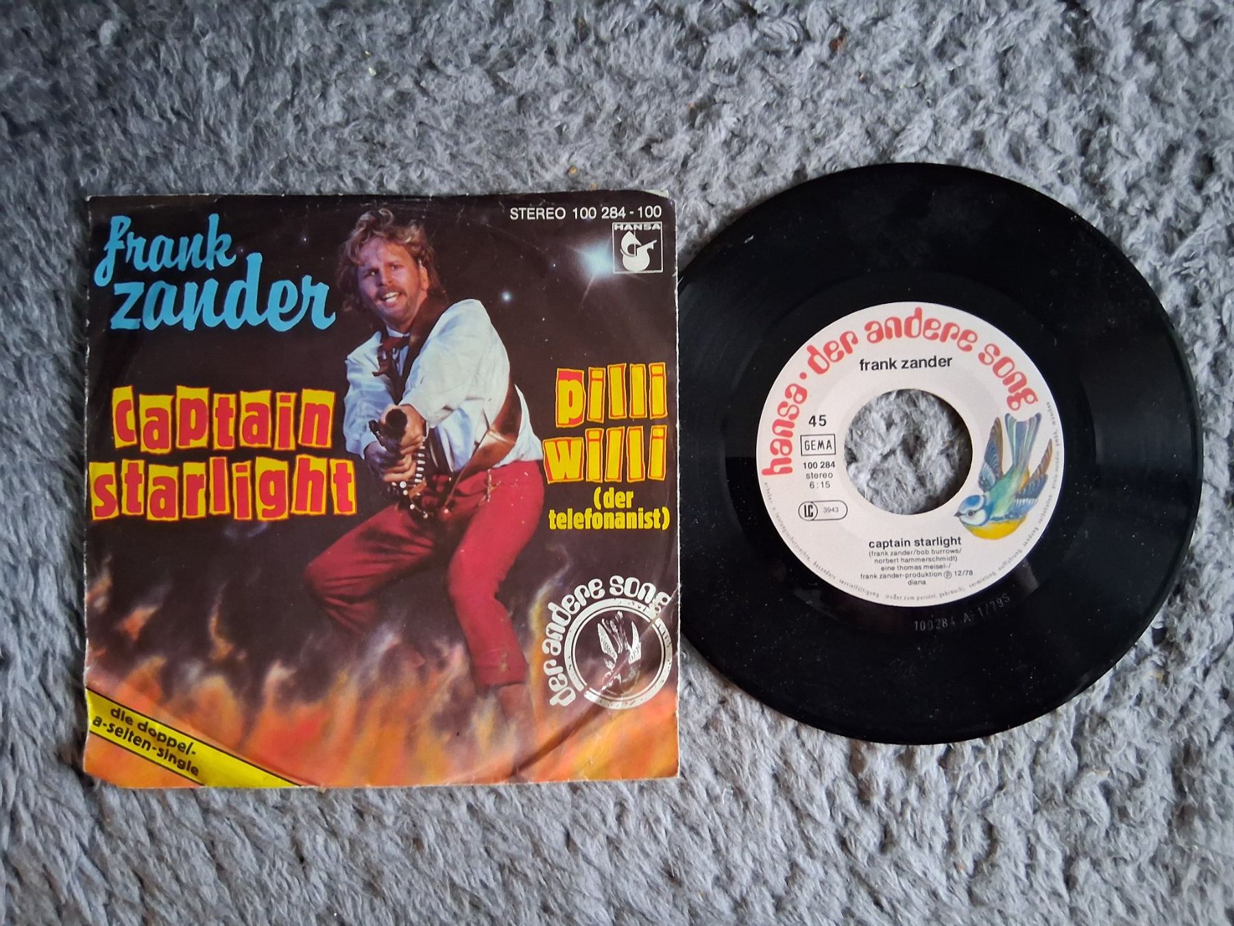 Schallplatten: FRANK ZANDER    CAPTAIN STARLIGHT    7 VINYL SINGLE – Gebraucht aus Wetzikon ZH von Ramones01
