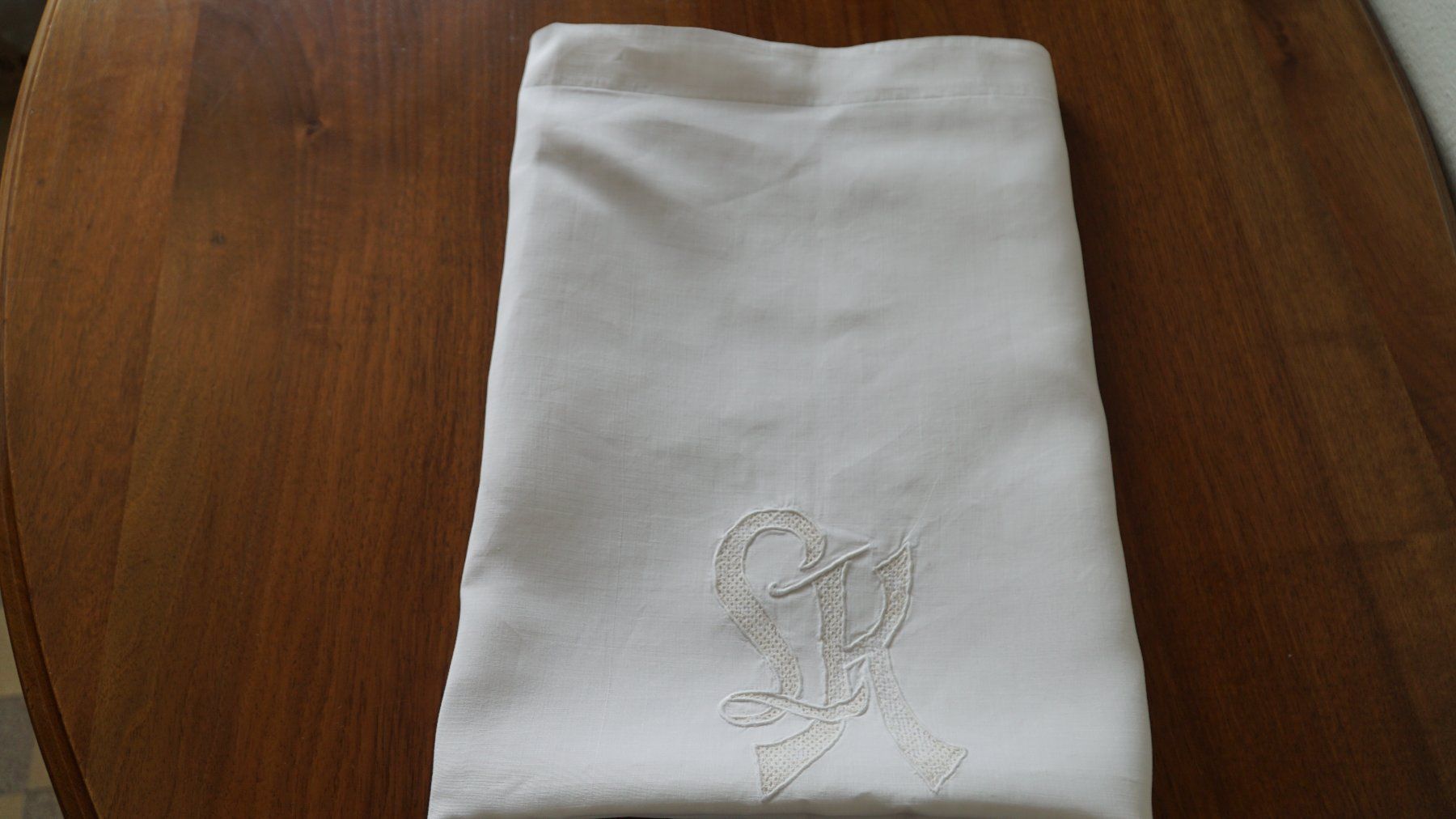 Biancheria da letto: Leinen Kissenbezug Monogram  LK – Usato da Bern venduto da Antikbatik 8