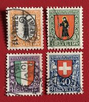 PRO JUVENTUT SATZ 25 - 28 STEMPEL ZÜRICH LANGENTHAL 1923